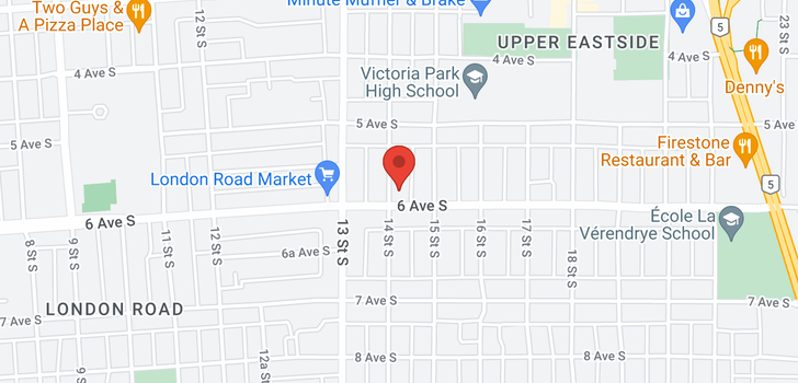 map of 539 14 Street S